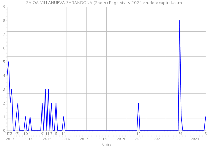 SAIOA VILLANUEVA ZARANDONA (Spain) Page visits 2024 