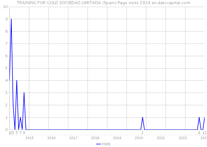TRAINING FOR GOLD SOCIEDAD LIMITADA (Spain) Page visits 2024 