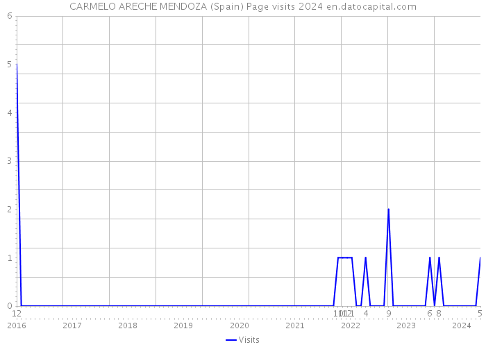 CARMELO ARECHE MENDOZA (Spain) Page visits 2024 