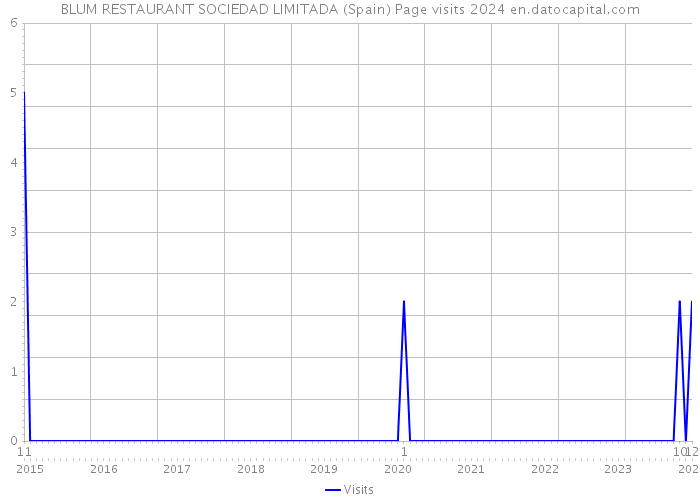 BLUM RESTAURANT SOCIEDAD LIMITADA (Spain) Page visits 2024 