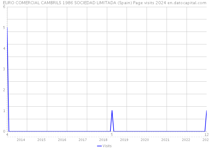 EURO COMERCIAL CAMBRILS 1986 SOCIEDAD LIMITADA (Spain) Page visits 2024 