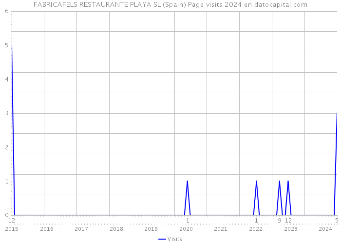 FABRICAFELS RESTAURANTE PLAYA SL (Spain) Page visits 2024 