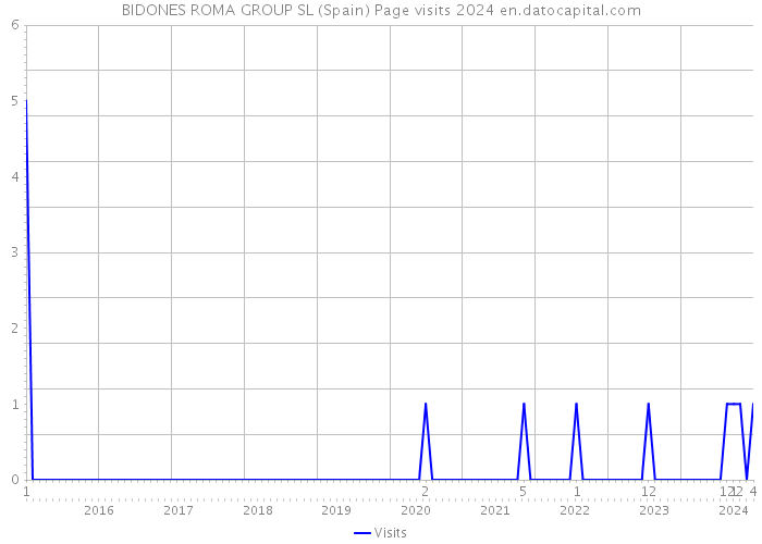 BIDONES ROMA GROUP SL (Spain) Page visits 2024 