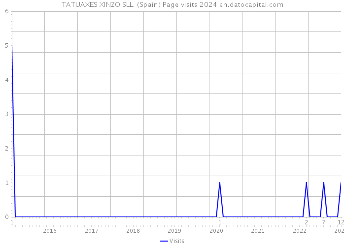 TATUAXES XINZO SLL. (Spain) Page visits 2024 