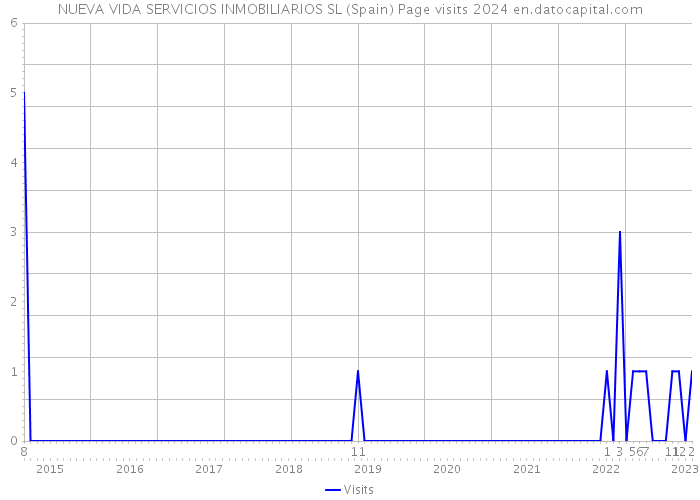 NUEVA VIDA SERVICIOS INMOBILIARIOS SL (Spain) Page visits 2024 