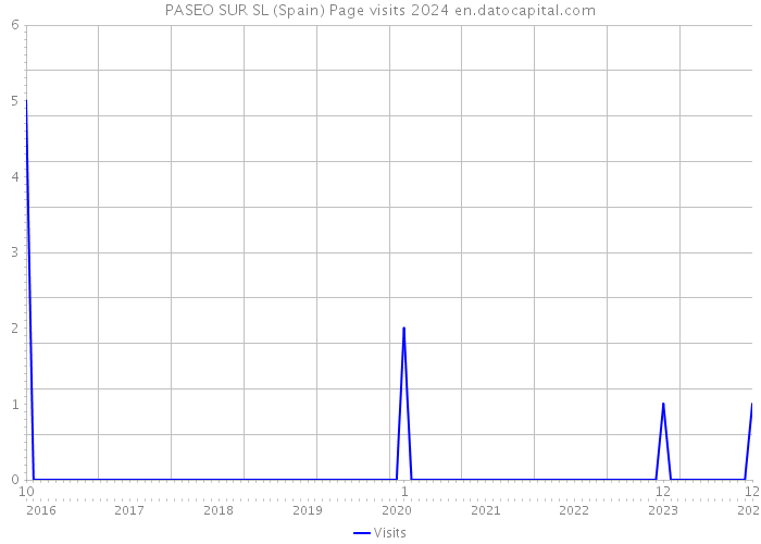 PASEO SUR SL (Spain) Page visits 2024 