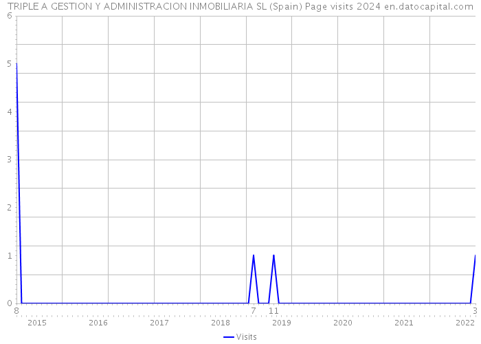 TRIPLE A GESTION Y ADMINISTRACION INMOBILIARIA SL (Spain) Page visits 2024 