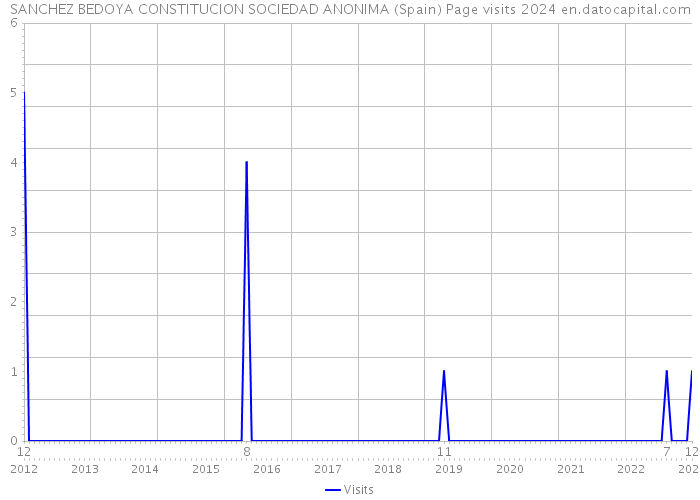 SANCHEZ BEDOYA CONSTITUCION SOCIEDAD ANONIMA (Spain) Page visits 2024 