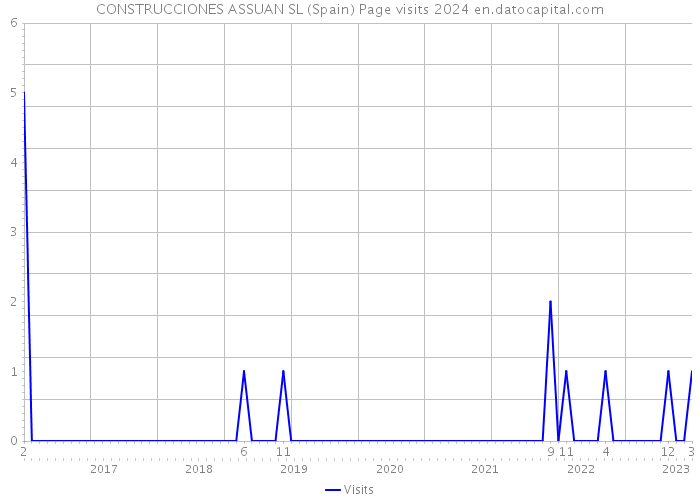 CONSTRUCCIONES ASSUAN SL (Spain) Page visits 2024 