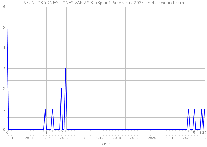 ASUNTOS Y CUESTIONES VARIAS SL (Spain) Page visits 2024 