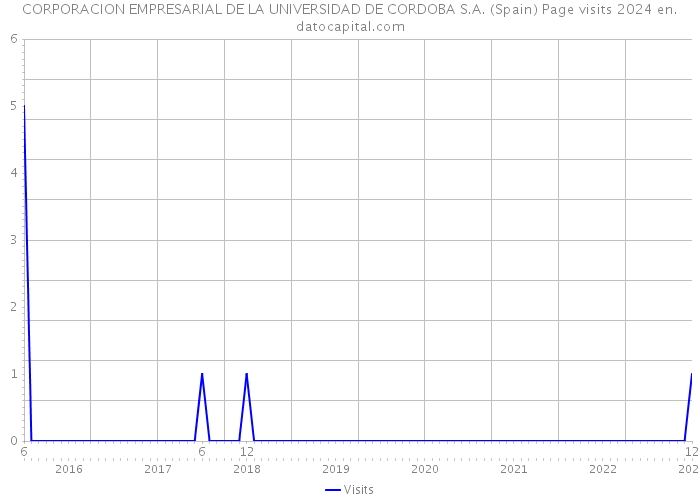 CORPORACION EMPRESARIAL DE LA UNIVERSIDAD DE CORDOBA S.A. (Spain) Page visits 2024 