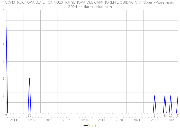 CONSTRUCTORA BENEFICA NUESTRA SENORA DEL CAMINO (EN LIQUIDACION) (Spain) Page visits 2024 