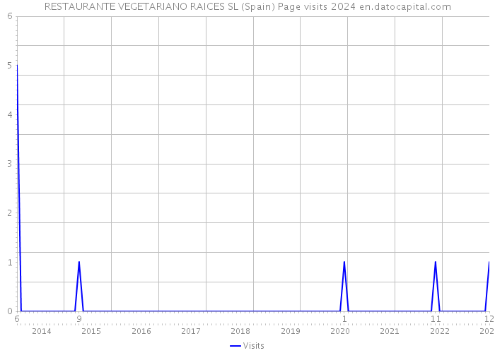 RESTAURANTE VEGETARIANO RAICES SL (Spain) Page visits 2024 