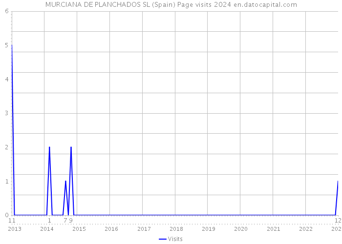 MURCIANA DE PLANCHADOS SL (Spain) Page visits 2024 