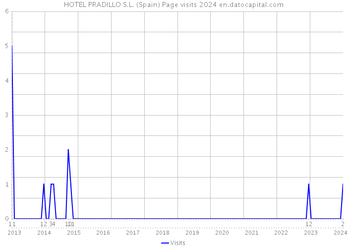 HOTEL PRADILLO S.L. (Spain) Page visits 2024 
