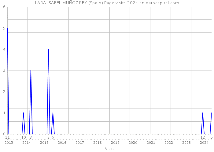 LARA ISABEL MUÑOZ REY (Spain) Page visits 2024 