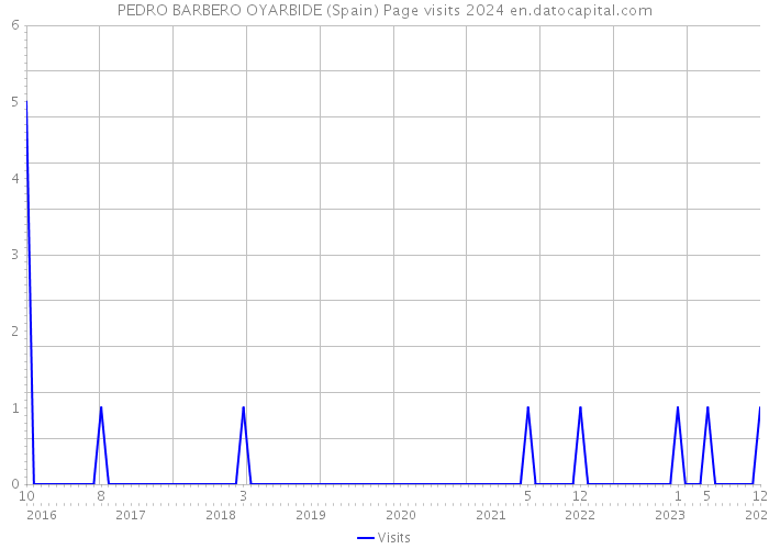 PEDRO BARBERO OYARBIDE (Spain) Page visits 2024 