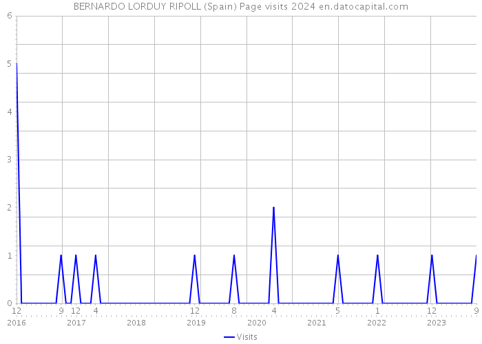 BERNARDO LORDUY RIPOLL (Spain) Page visits 2024 