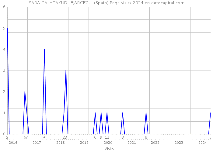 SARA CALATAYUD LEJARCEGUI (Spain) Page visits 2024 