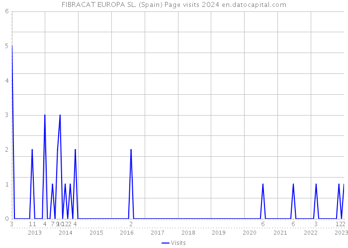 FIBRACAT EUROPA SL. (Spain) Page visits 2024 