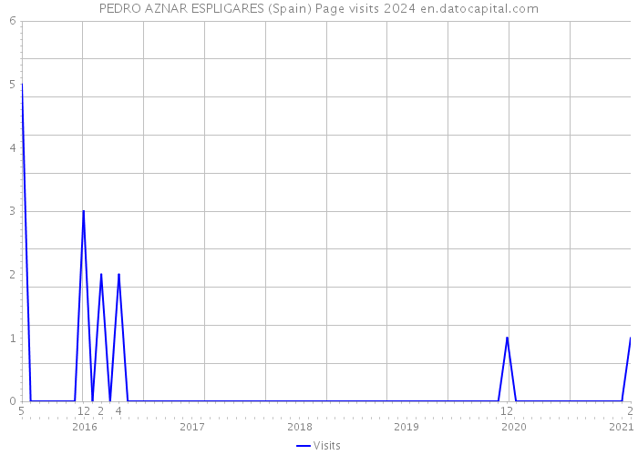 PEDRO AZNAR ESPLIGARES (Spain) Page visits 2024 