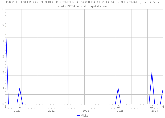 UNION DE EXPERTOS EN DERECHO CONCURSAL SOCIEDAD LIMITADA PROFESIONAL. (Spain) Page visits 2024 