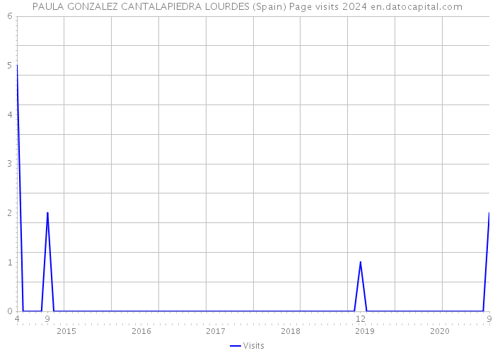 PAULA GONZALEZ CANTALAPIEDRA LOURDES (Spain) Page visits 2024 