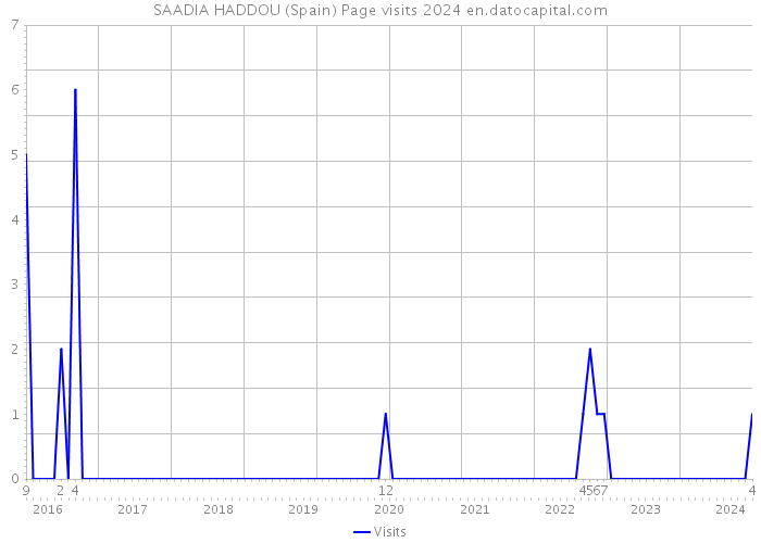 SAADIA HADDOU (Spain) Page visits 2024 