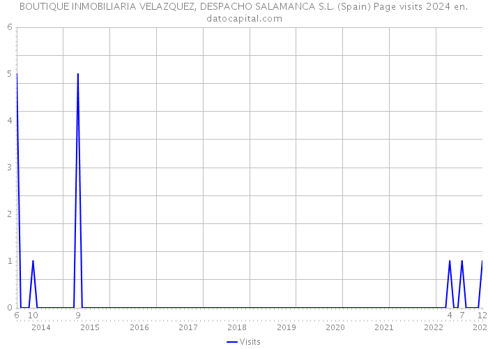 BOUTIQUE INMOBILIARIA VELAZQUEZ, DESPACHO SALAMANCA S.L. (Spain) Page visits 2024 