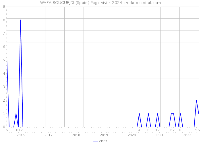 WAFA BOUGUEJDI (Spain) Page visits 2024 