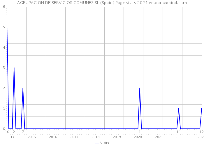 AGRUPACION DE SERVICIOS COMUNES SL (Spain) Page visits 2024 