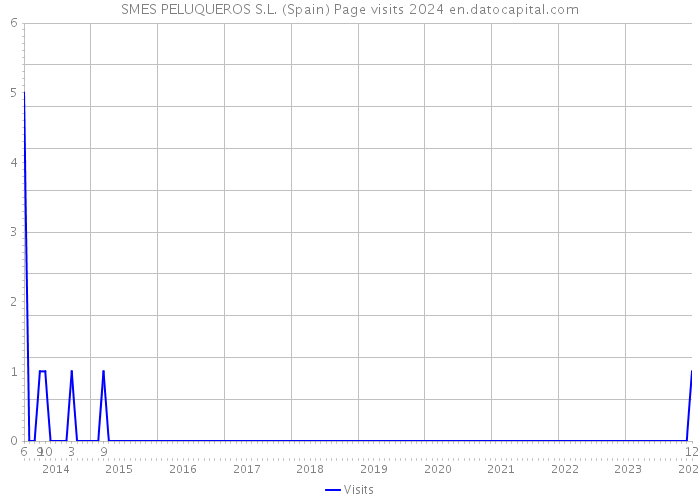 SMES PELUQUEROS S.L. (Spain) Page visits 2024 