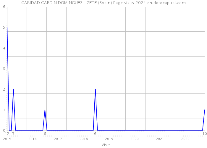 CARIDAD CARDIN DOMINGUEZ LIZETE (Spain) Page visits 2024 