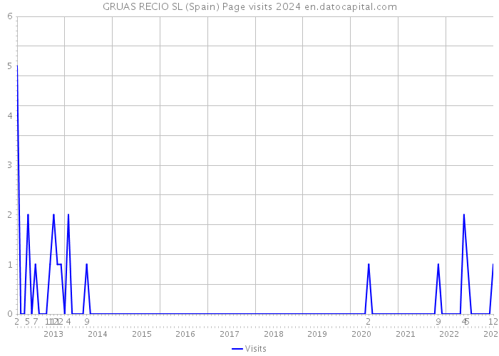 GRUAS RECIO SL (Spain) Page visits 2024 