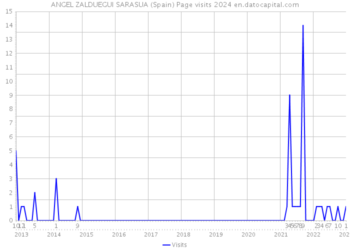 ANGEL ZALDUEGUI SARASUA (Spain) Page visits 2024 