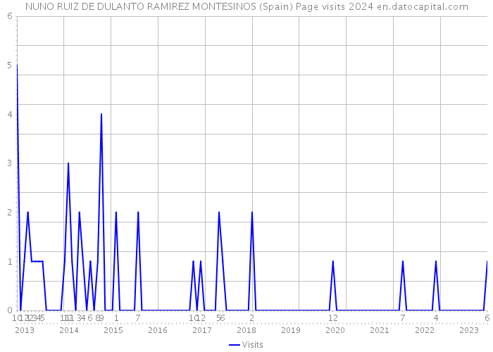 NUNO RUIZ DE DULANTO RAMIREZ MONTESINOS (Spain) Page visits 2024 