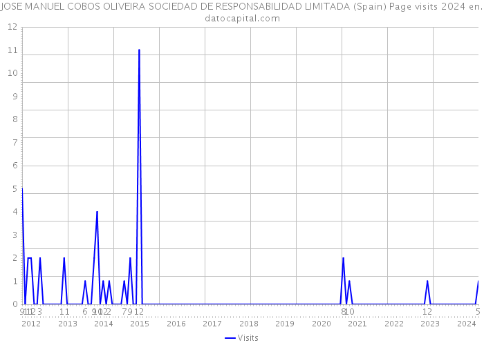 JOSE MANUEL COBOS OLIVEIRA SOCIEDAD DE RESPONSABILIDAD LIMITADA (Spain) Page visits 2024 