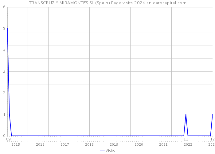 TRANSCRUZ Y MIRAMONTES SL (Spain) Page visits 2024 