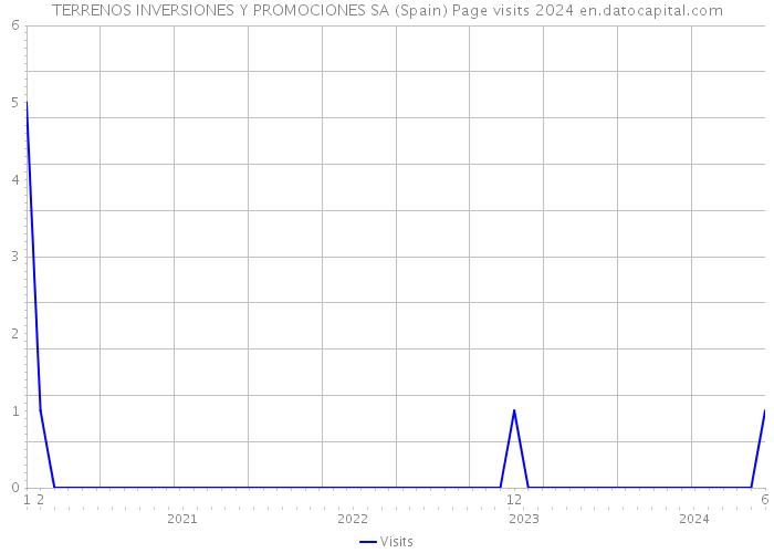 TERRENOS INVERSIONES Y PROMOCIONES SA (Spain) Page visits 2024 