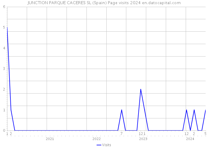 JUNCTION PARQUE CACERES SL (Spain) Page visits 2024 