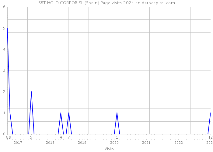SBT HOLD CORPOR SL (Spain) Page visits 2024 