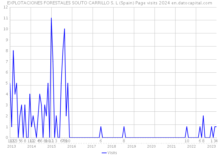 EXPLOTACIONES FORESTALES SOUTO CARRILLO S. L (Spain) Page visits 2024 