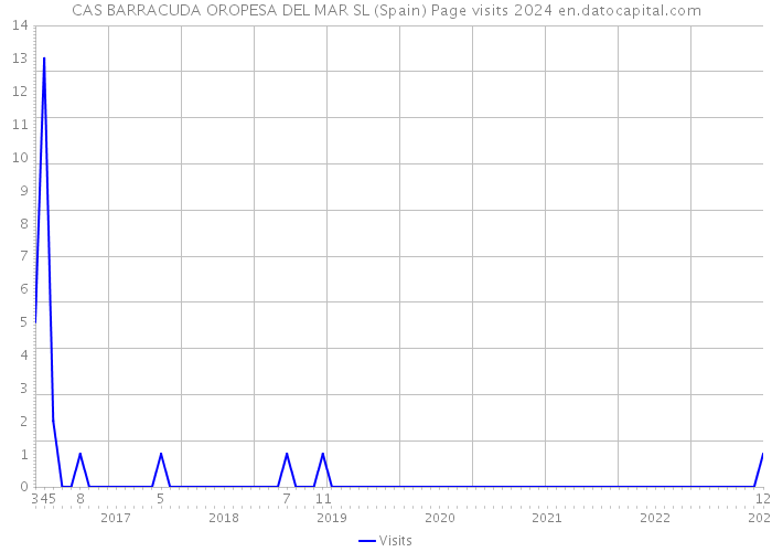 CAS BARRACUDA OROPESA DEL MAR SL (Spain) Page visits 2024 