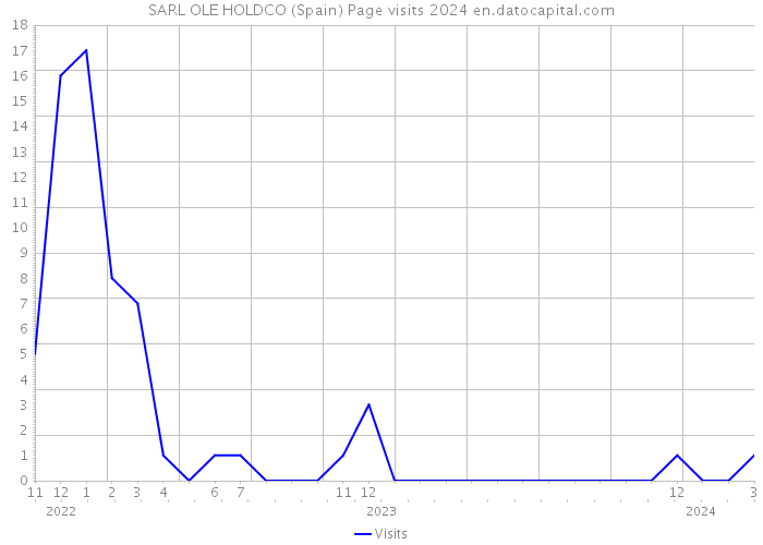 SARL OLE HOLDCO (Spain) Page visits 2024 