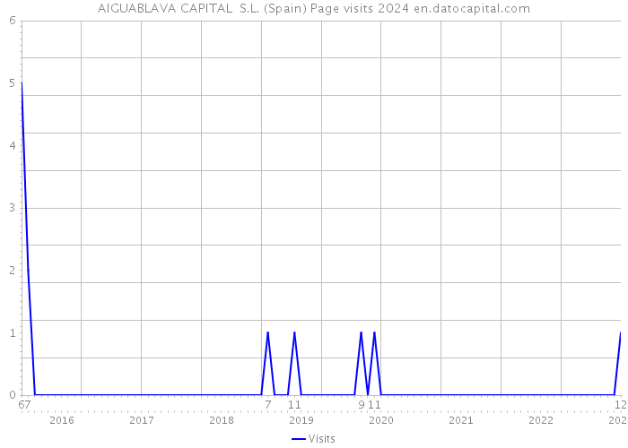 AIGUABLAVA CAPITAL S.L. (Spain) Page visits 2024 