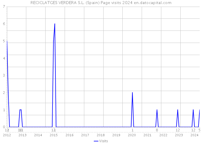 RECICLATGES VERDERA S.L. (Spain) Page visits 2024 