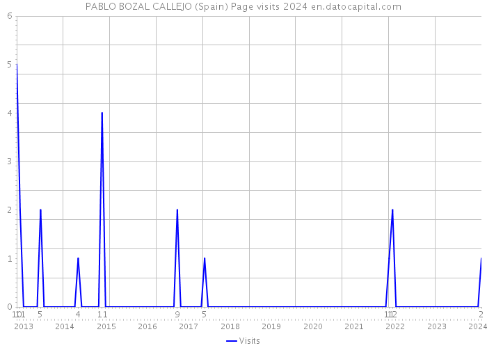 PABLO BOZAL CALLEJO (Spain) Page visits 2024 