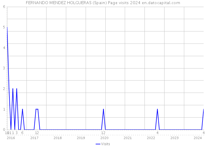 FERNANDO MENDEZ HOLGUERAS (Spain) Page visits 2024 