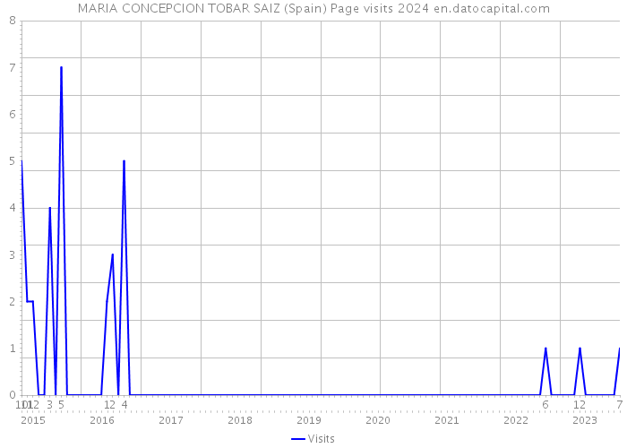 MARIA CONCEPCION TOBAR SAIZ (Spain) Page visits 2024 