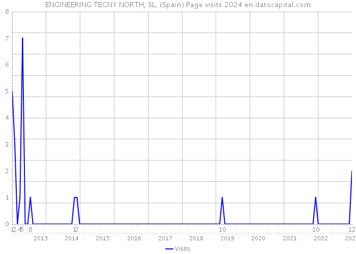 ENGINEERING TECNY NORTH, SL. (Spain) Page visits 2024 